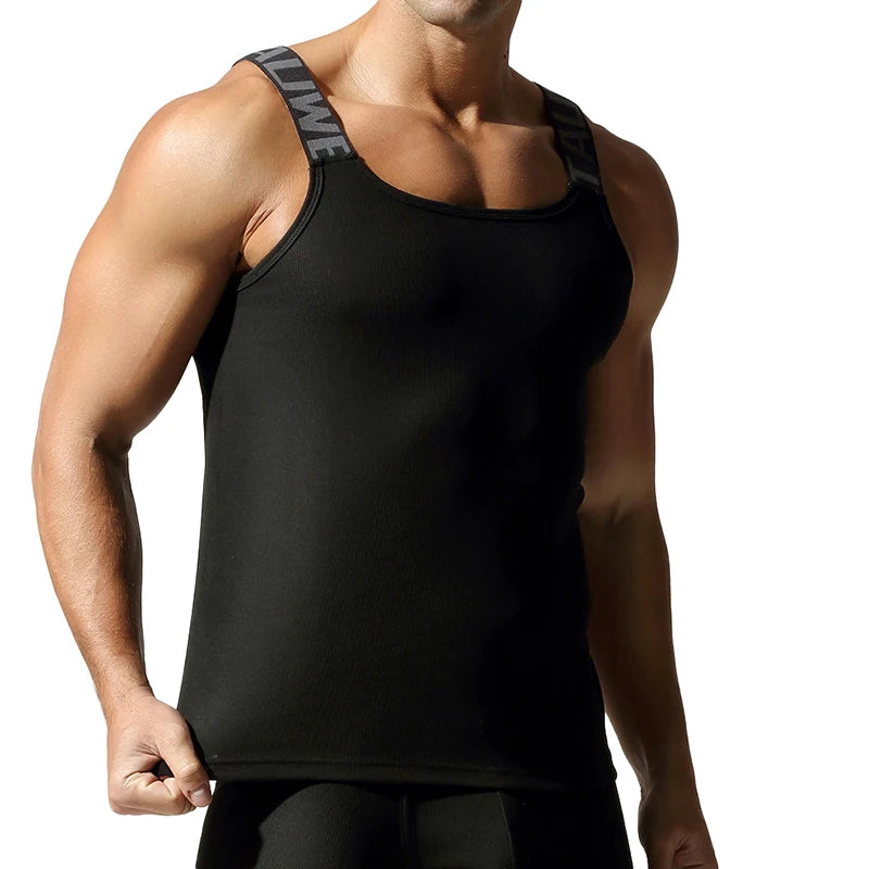 Camisetas sin mangas a la moda para hombre, chaleco deportivo de entrenamiento sin mangas, camisolas acanaladas con tirantes elásticos de Color sólido, camisetas interiores ajustadas