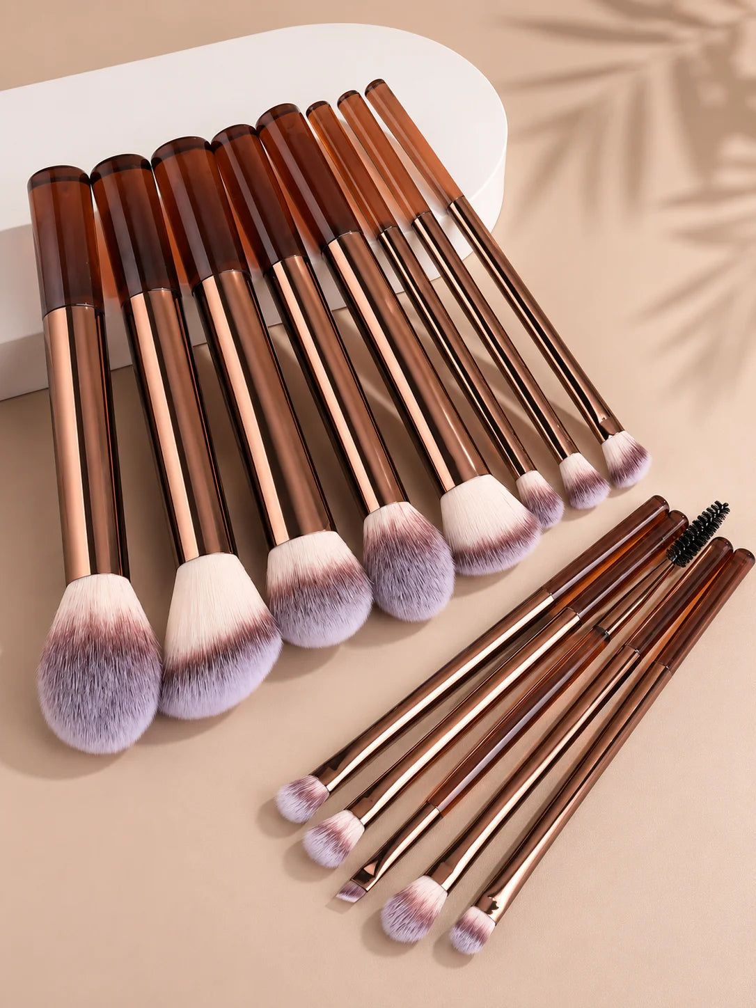 Set de Brochas de Maquillaje Profesional de Doble Punta que Incluye Brocha para Base, Brocha para Contorno, Brocha para Rubor, Brocha para Polvo, Brocha para Sombras de Ojos, C