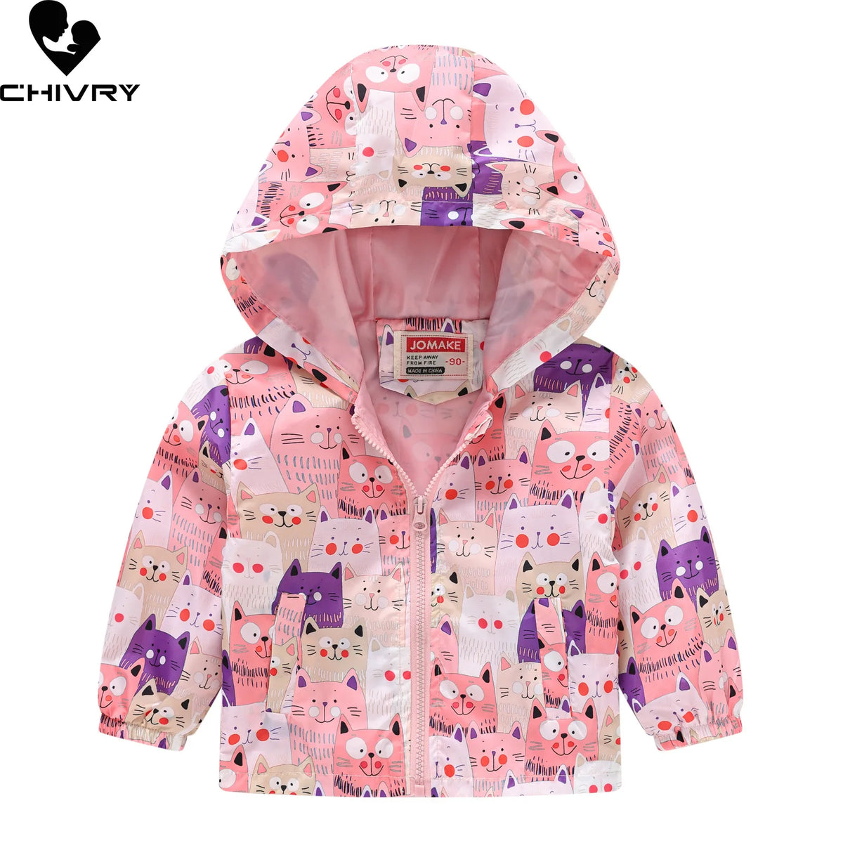 Chaqueta impermeable con capucha para niños y niñas, cortavientos con cremallera y estampado de dinosaurio de dibujos animados, a la moda, novedad
