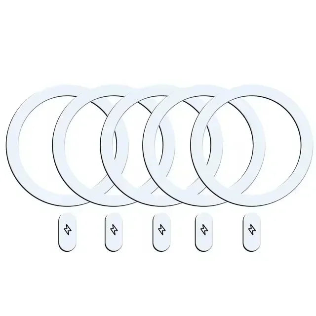 5-1 Uds Magsafe placa magnética anillo pegatina de Metal para iPhone16 15 14 teléfono móvil Lightning Magsafe pegatina para cargador de coche inalámbrico