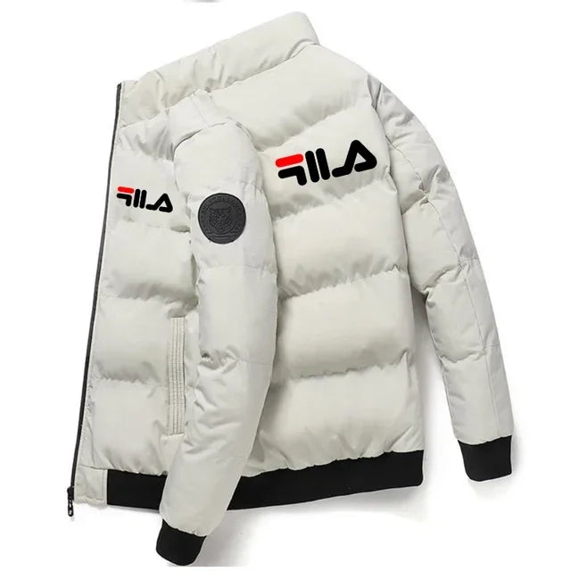 Abrigo cálido y grueso para hombre, a la moda, para otoño e invierno, chaqueta informal con cremallera y estampado, resistente al viento, para exteriores, tallas M-5XL