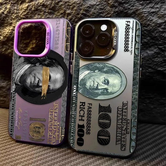 Funda de teléfono de PC con diseño Popular de dólar para iPhone 15 16 14 Plus 16E 13 12 Pro Max, cubierta dura mate a prueba de golpes para teléfono USD