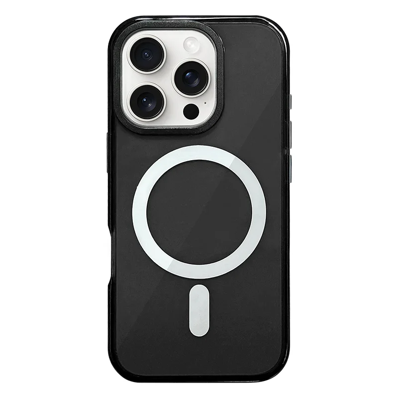Funda Transparente de Silicona Suave con Carga Inalámbrica MagSafe en Colores Neón para iPhone 17, 17 Pro Max, 15, 16 Pro, 13, 14, 12