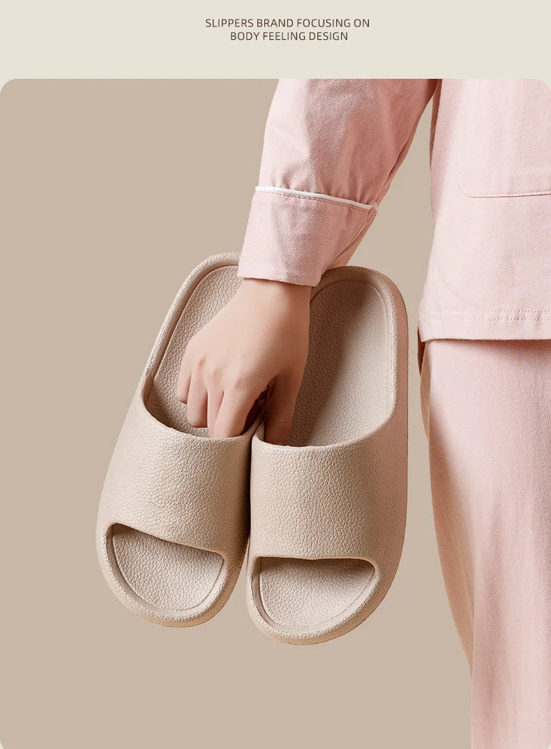 Zapatillas planas ligeras de EVA para mujer, zapatos de baño para el hogar, masaje cómodo, toboganes de interior, zapatos de ducha, moda de verano