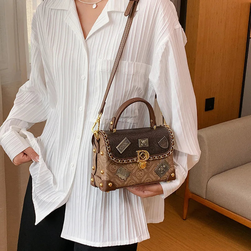 Bolso bandolera versátil de lujo ligero retro para mujer, novedad 2026