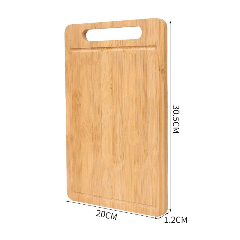Tabla de Cortar de Bambú WXCOO de Doble Cara, Tabla de Cortar de Bambú Moso Natural Antimoho, Tabla de Bambú para Cocina, Utensilios Domésticos