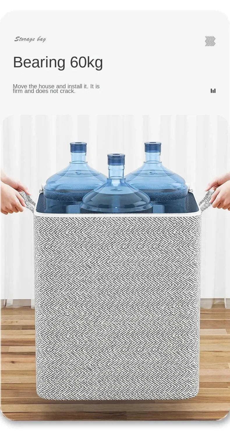 Bolsa de almacenamiento de gran capacidad para el hogar, organizador de armario de Material no tejido, se puede utilizar para ropa de edredón, juguetes, 1 unidad