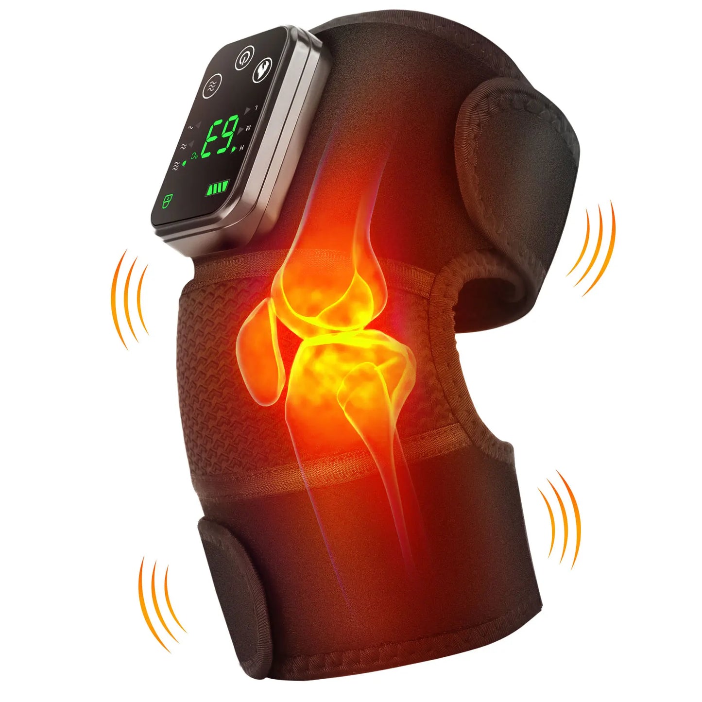 Masajeador de rodilla con calor, compresa caliente, masaje por vibración, soporte para codo y hombro, rodillera para aliviar la artritis