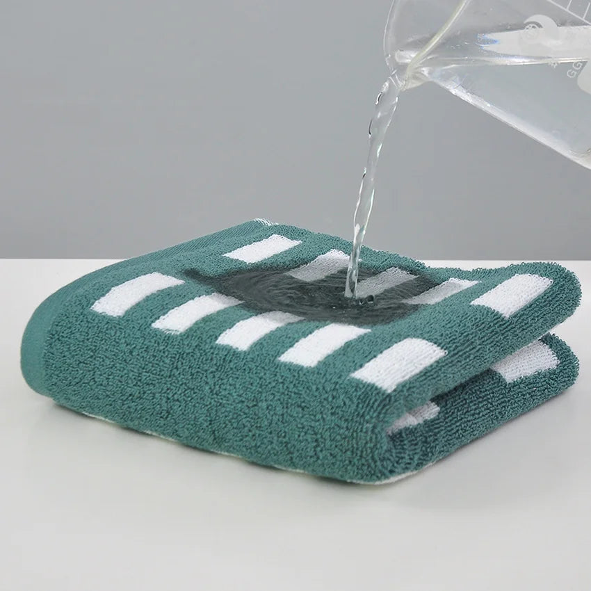 Toalla de algodón Retro con diseño de corazón a rayas y estrellas, toalla suave para la cara, toallas de mano gruesas súper absorbentes para baño, niños y adultos