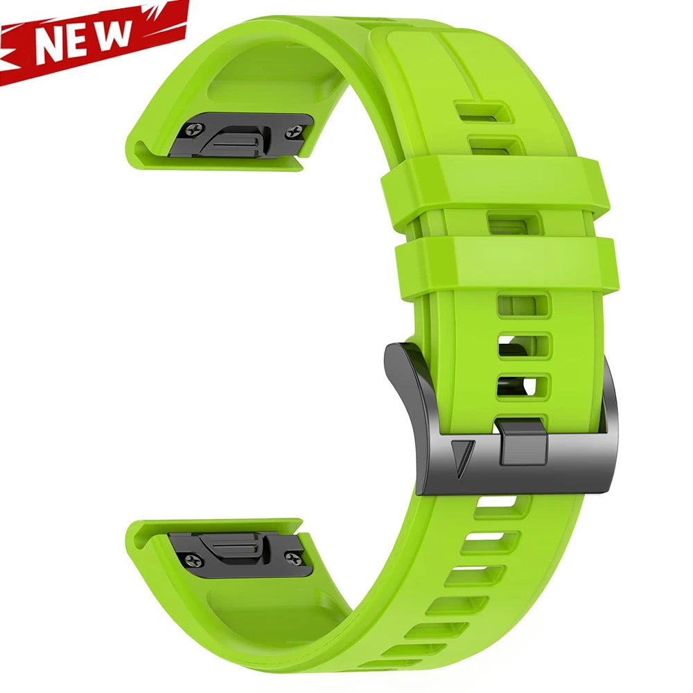 Correa deportiva de silicona QuickFit de 26 y 22mm para Garmin Fenix 7 7X PRO 6 6X GPS 5 5X Plus 3 HR Epix Pro instinto 2X