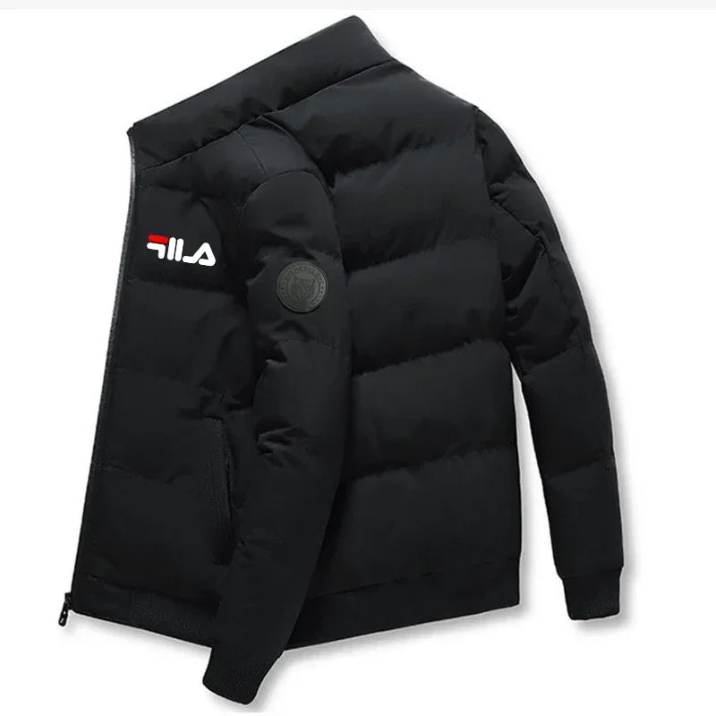 Abrigo Corto de Invierno para Hombre, a la Moda 2026, Grueso y Cálido, Cortavientos, con Cierre y Estampado, Chaqueta Casual para Hombre, Tallas M-5XL, Parka
