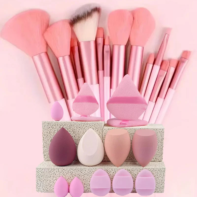 Juego de 33 Brochas de Maquillaje Profesionales para Piel Mixta, Kit Completo para Principiantes y Profesionales, Regalo Perfecto para Navidad