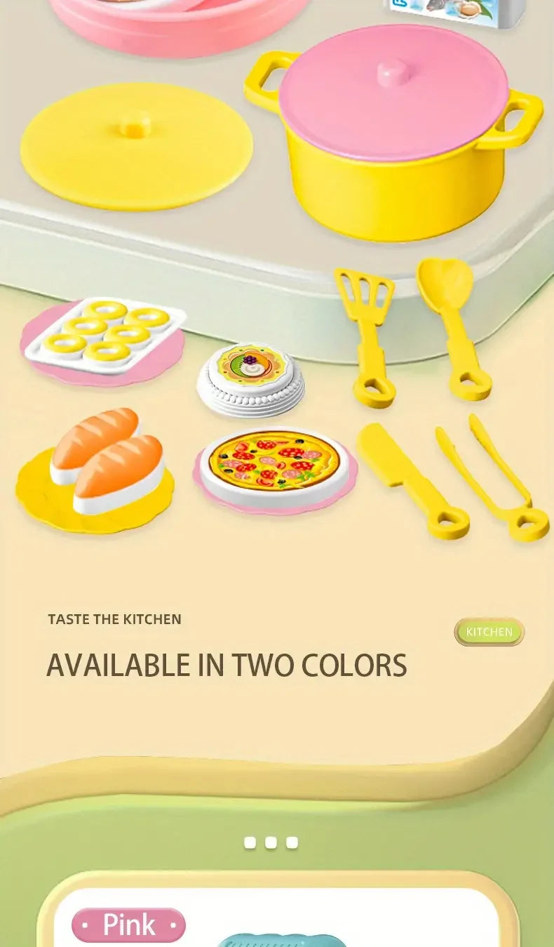 Mini juego de mostrador de cocina DIY, vajilla de comida de cocina simulada, juego de rol para casa, juego de simulación, juguete para regalo para chico y niño