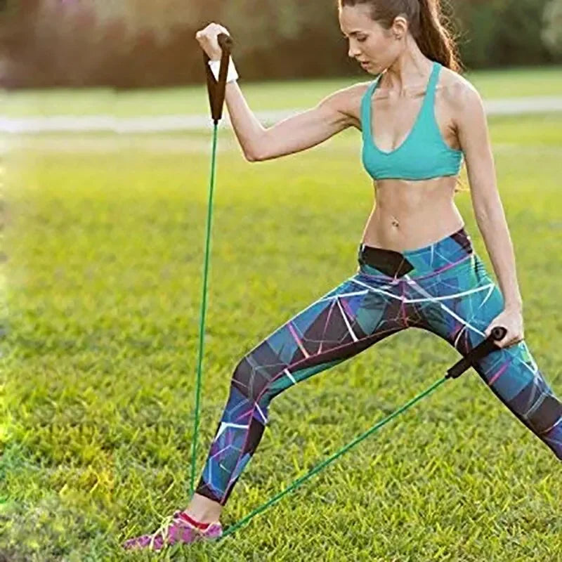 Bandas de Resistencia con Asas – Set de Entrenamiento de Fuerza para Gimnasio en Casa para Hombres y Mujeres