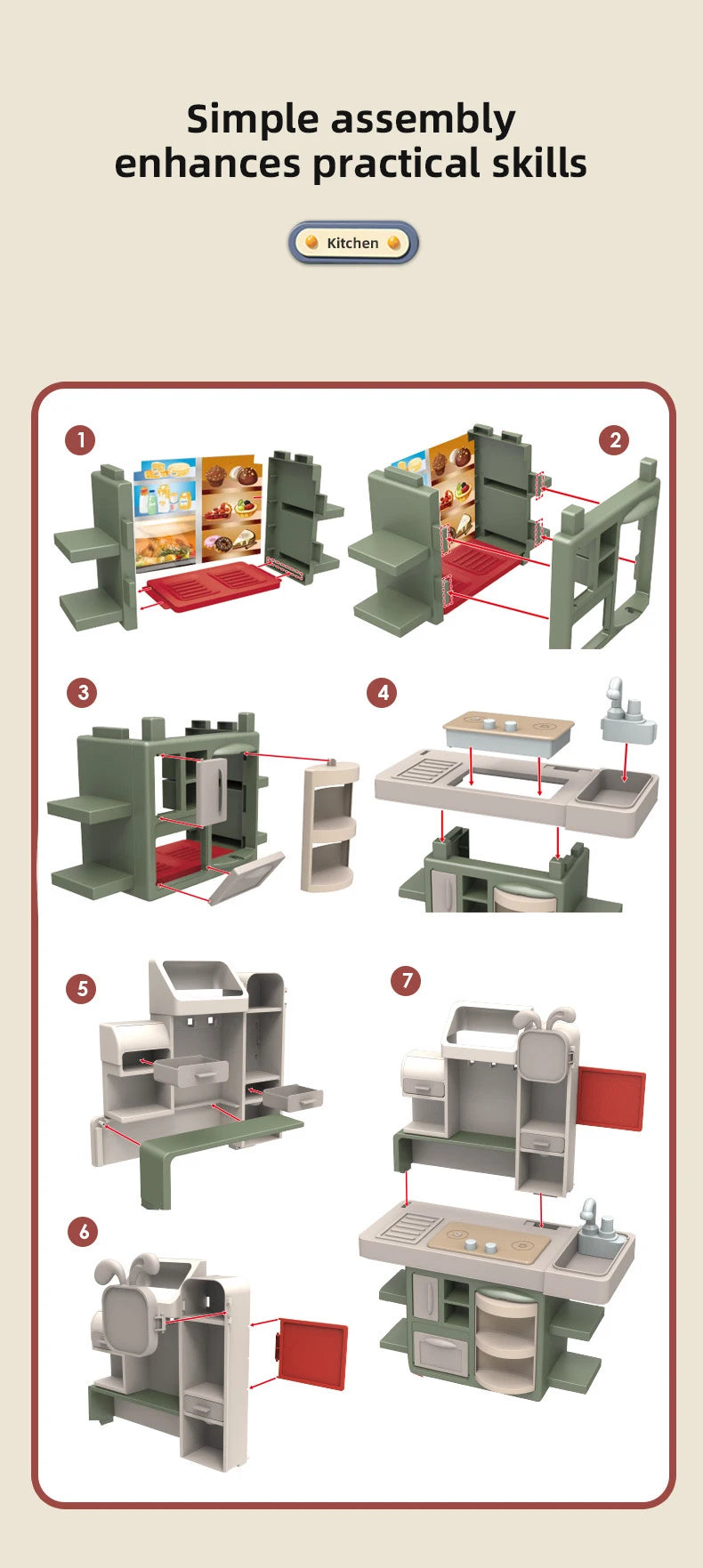 Juego de Cocina para Niños, Juguete de Simulación de Cocina con Vapor y Luces para Juego de Imitación