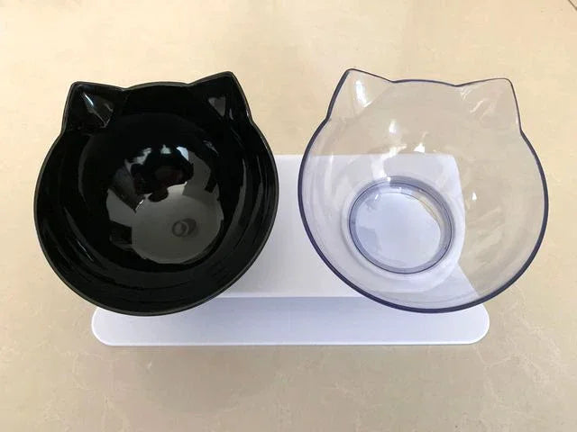 Cuenco doble antideslizante para perros y gatos, cuenco con soporte para alimentación de mascotas, cuenco de agua para gatos, cuencos para comida para mascotas, alimentador para perros, suministros de productos