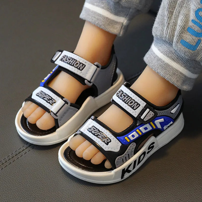 Sandalias deportivas transpirables, Sandalias de verano para niños, zapatos de playa informales, zapatos cómodos de suela blanda para niños, Sandalias antideslizantes de moda