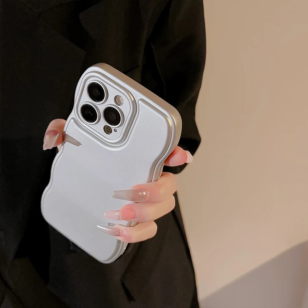 Nueva funda de teléfono ondulada para hombres y mujeres para iPhone 12 13 14 15 16 Pro Max a prueba de golpes disipar el calor fundas blandas de silicona carcasa protectora