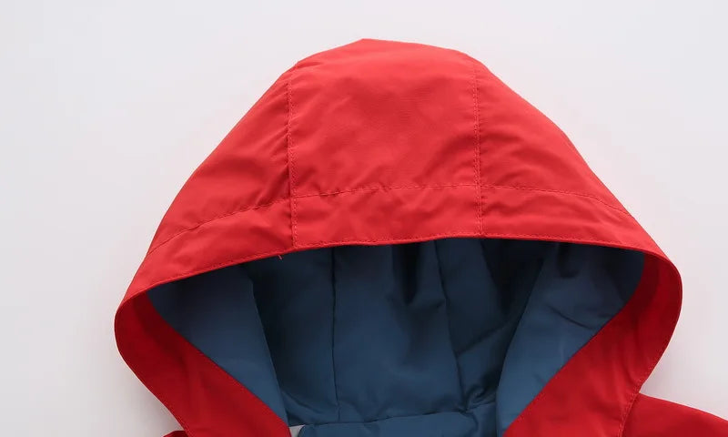 Abrigos de primavera y otoño para niños, chaquetas para niños, cortavientos con capucha y bolsillo, prendas de vestir exteriores con cremallera, ropa para bebés de 2 a 7 años