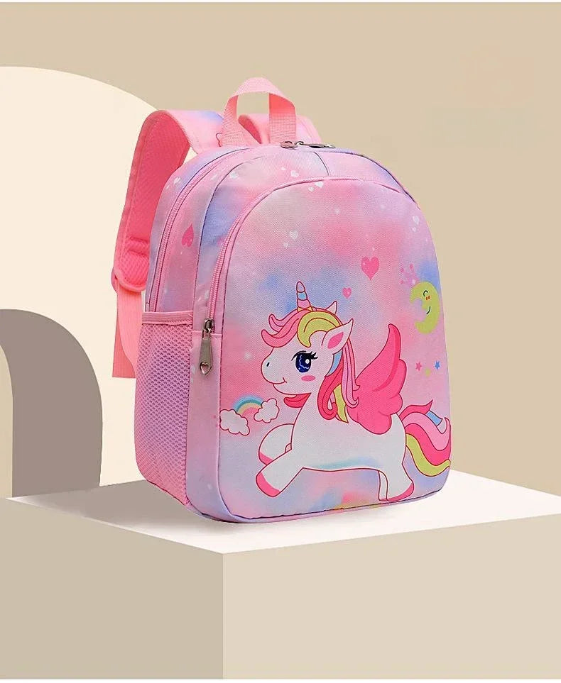 Nueva mochila para niños, bonita mochila escolar con estampado de sirena y unicornio de dibujos animados, mochila escolar ligera para guardería