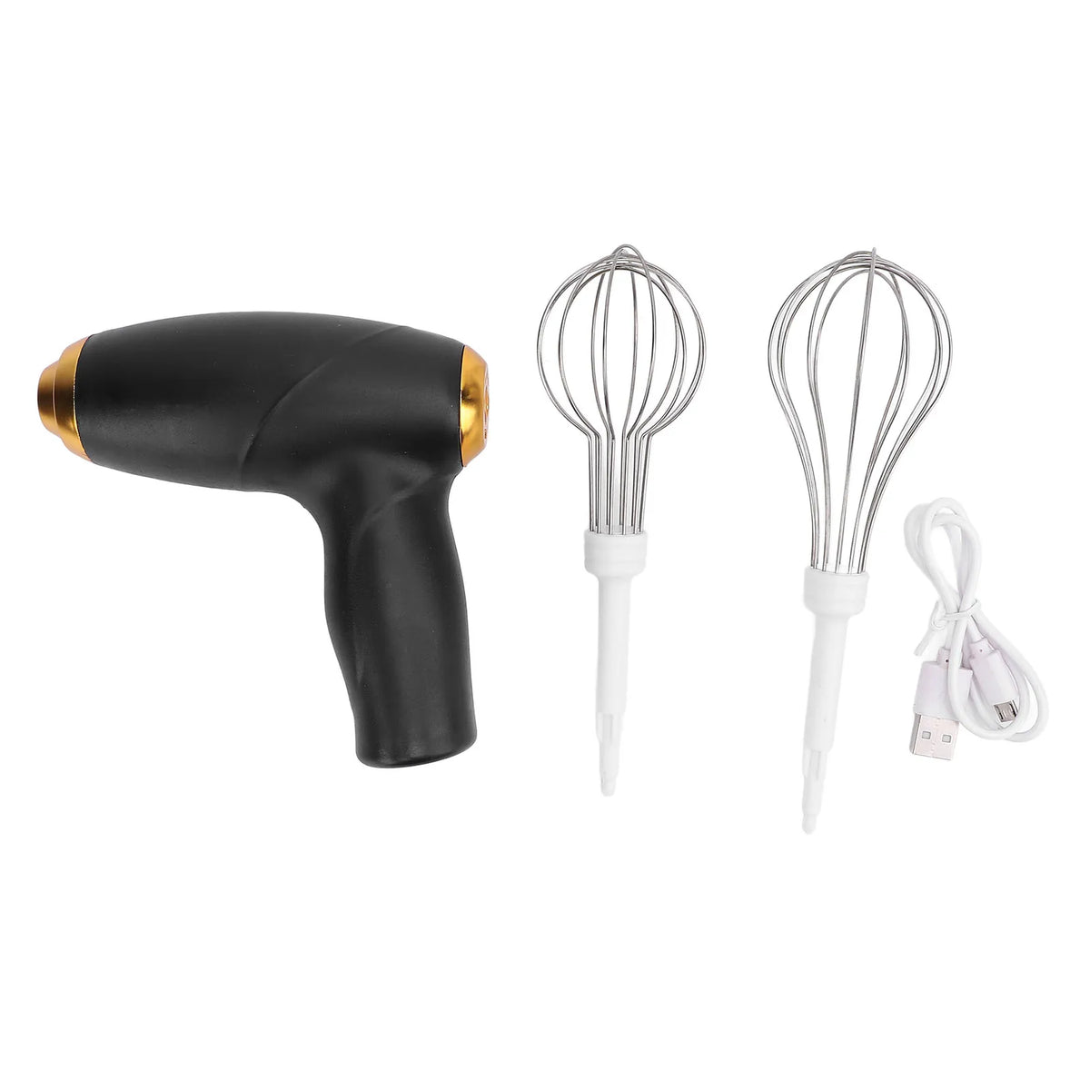 Batidora de Huevos Eléctrica de Mano, 3 Velocidades, Doble Varilla, Cargador, Batidora de Cocina, Mezcladora de Claras, Máquina para Hacer Crema de Mantequilla y Pasteles