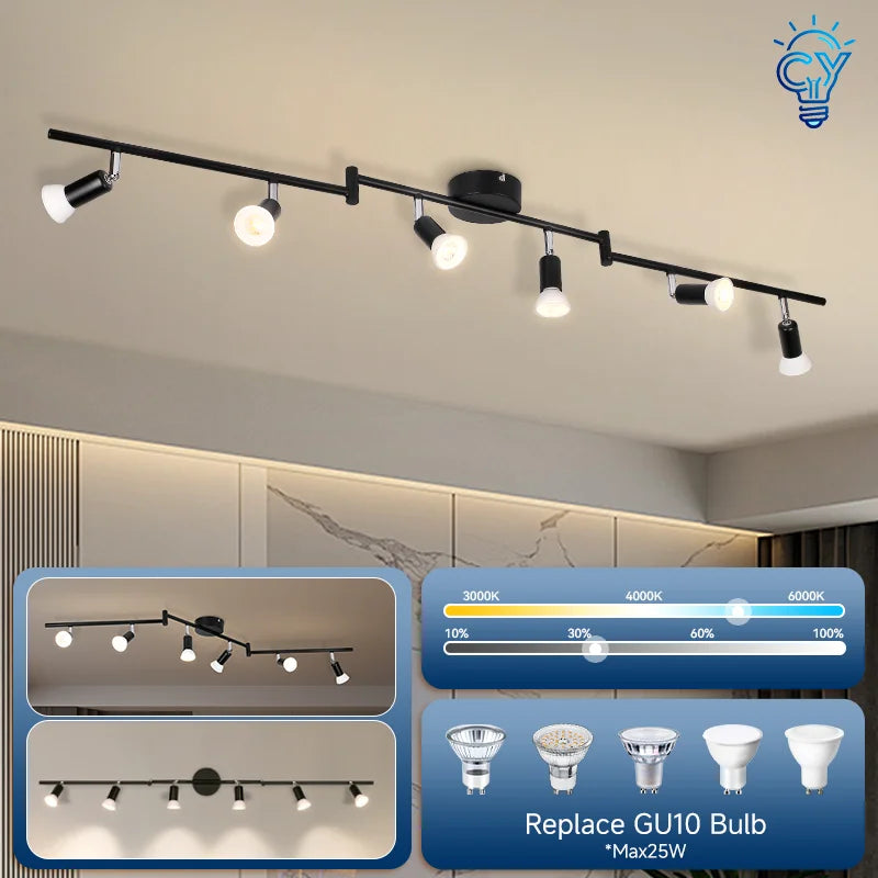 Lámpara de techo de luz Led moderna GU10, focos de techo Led, accesorio de iluminación para sala de estar, interior, comedor, dormitorio, cocina