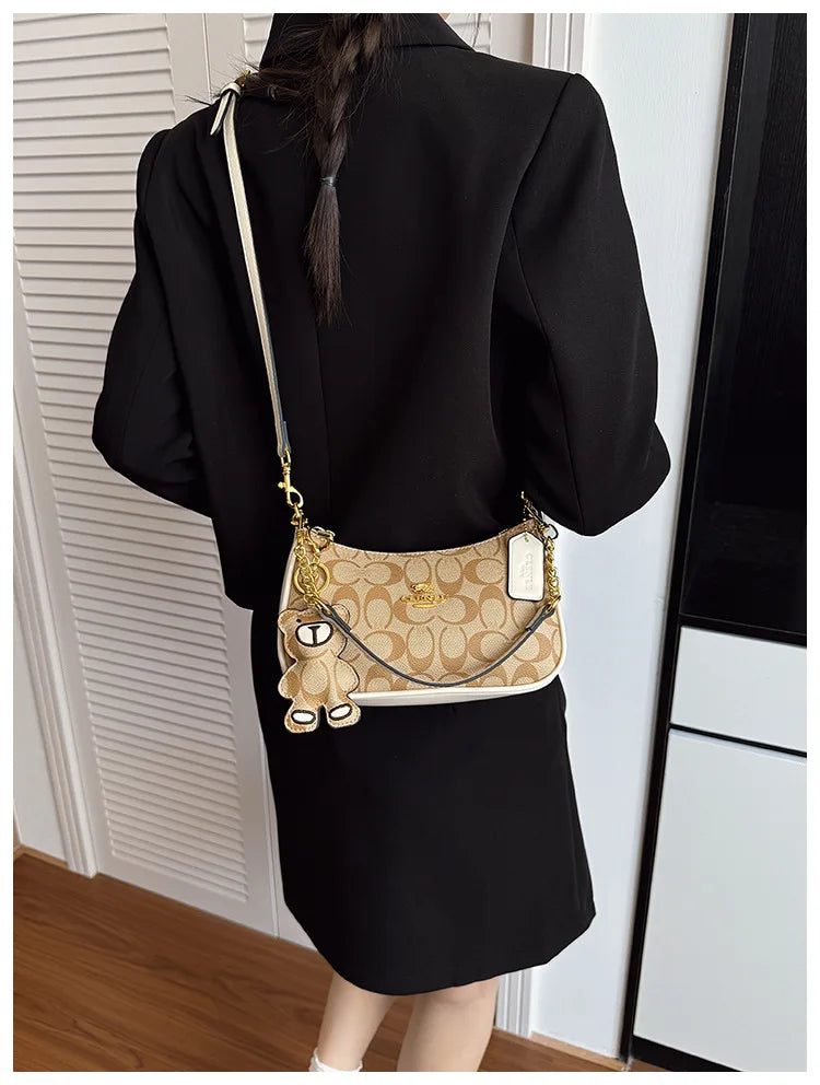 Bolso de mano de estilo de alta gama para mujer, nuevo modelo 2025, bolso cuadrado pequeño único y moderno, moderno, retro, simple y elegante, cr
