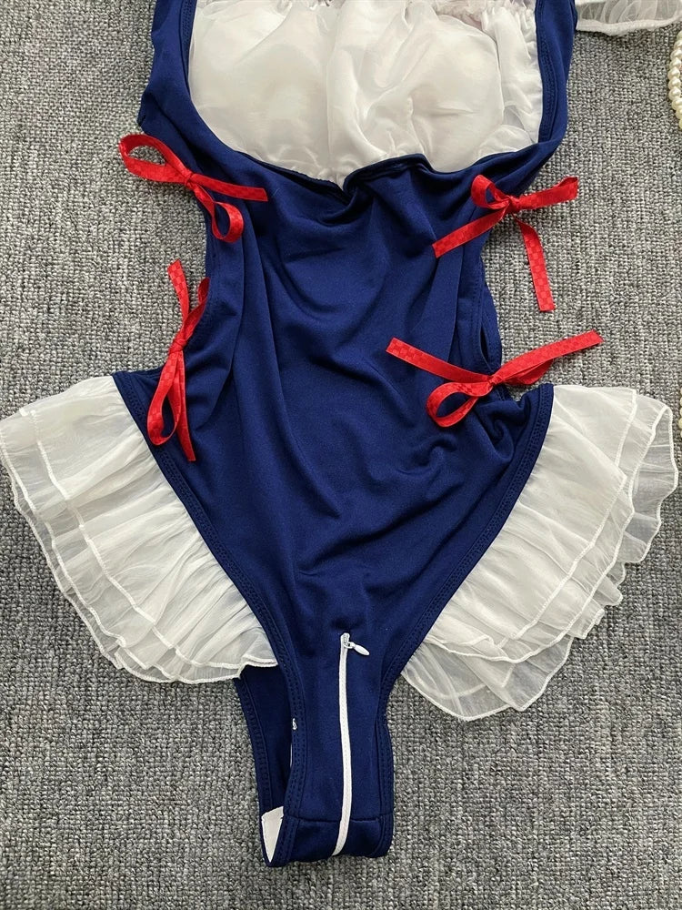 Ropa de dormir para fiesta de San Valentín, Catsuits combinados, peleles de tiras de malla eróticos íntimos ajustados, monos de mujer, lencería, conjuntos sexys