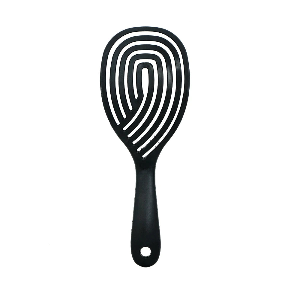 Cepillo para el cabello hueco: peine para masaje del cuero cabelludo de secado rápido para cabello rizado/húmedo, herramienta para desenredar y peinar