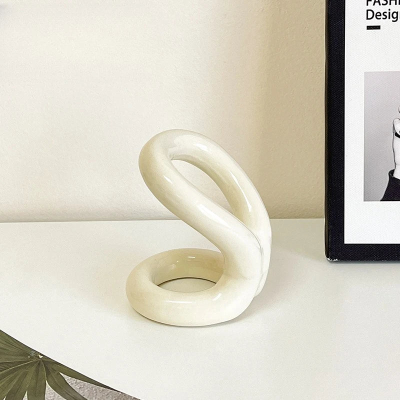 Soporte cilíndrico de cerámica Creative Ins con tacto premium y diseño 'Cream Wind' para bolígrafos de escritorio, brochas de maquillaje y como organizador de tocador, adorno y estante de almacenamiento.