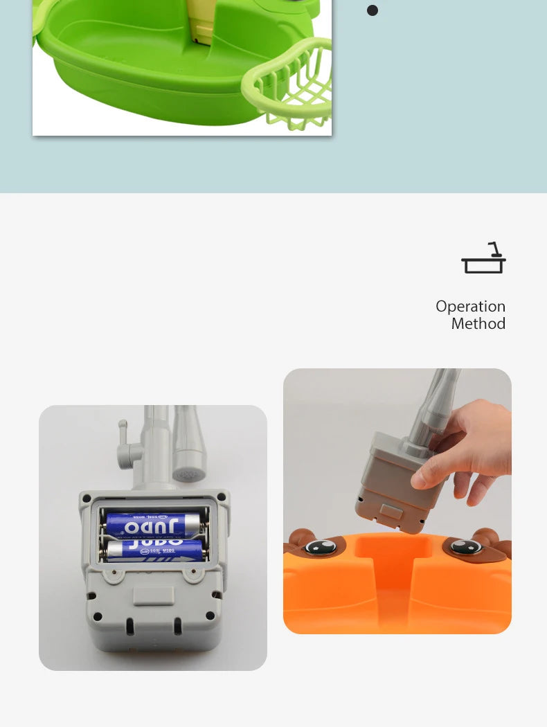 Fregadero de cocina para niños, juguetes de simulación, lavavajillas eléctrico, Mini cocina, comida, juego de casa de juego de imitación, juego de rol para niños, juguetes para niñas