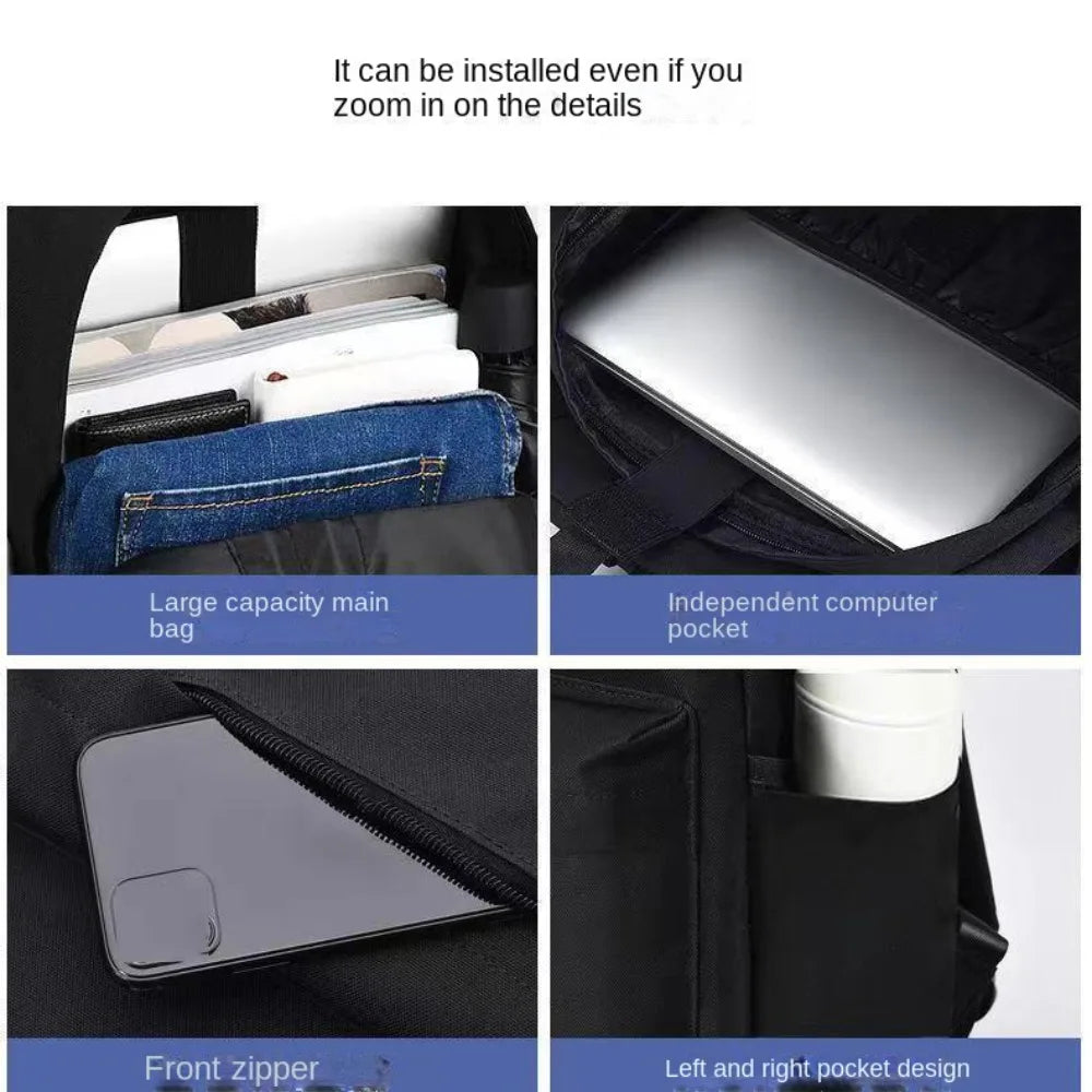 Mochila minimalista de moda para hombre, mochila versátil de gran capacidad para estudiantes, bolsa de viaje para ordenador, lavable, Unisex