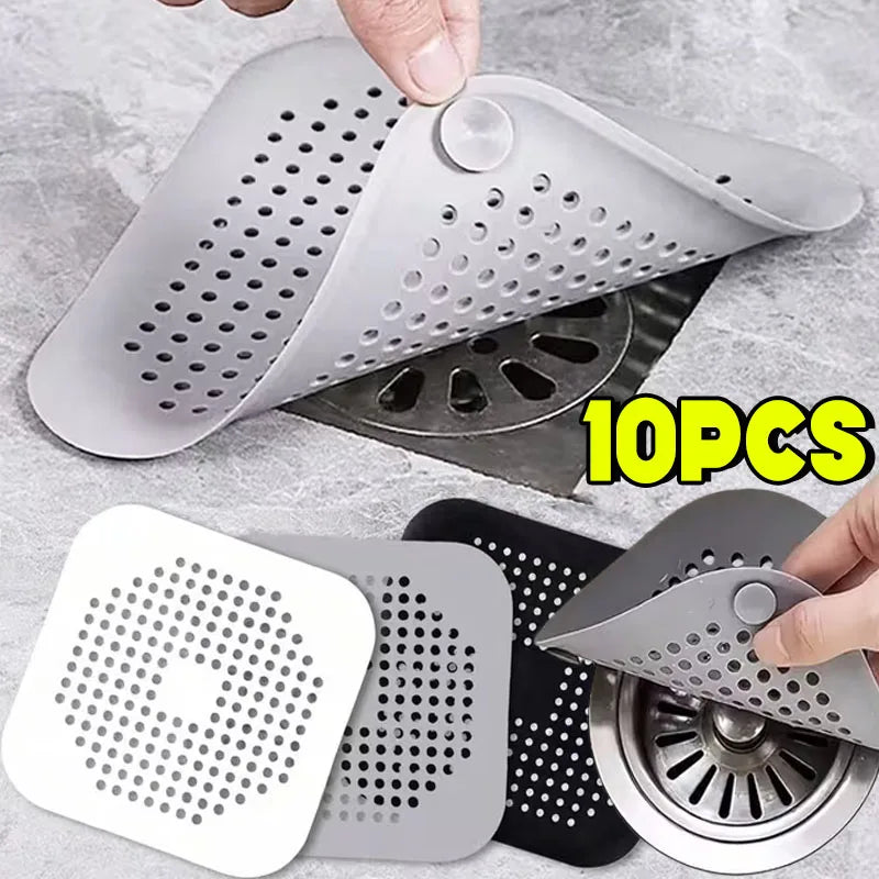 Tapón de silicona para desagües de cocina y baño, filtro de agua para bañera, accesorios para el hogar, atrapapelos para ducha y fregadero