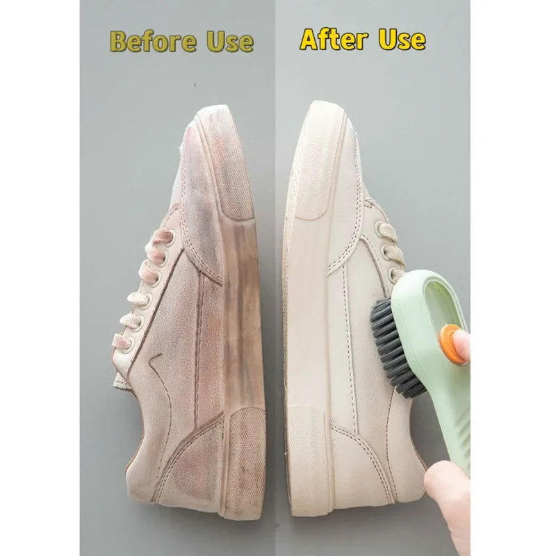 Cepillo de zapatos de descarga líquida automática, limpieza profunda multifunción, cerdas suaves para lavandería doméstica, cepillo de limpieza de cocina
