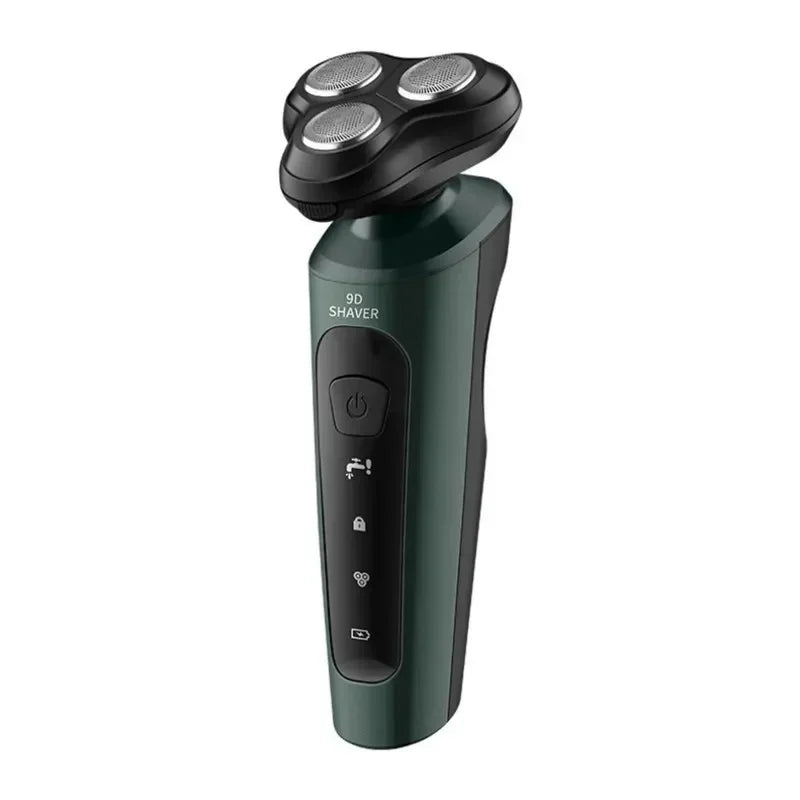 Afeitadoras eléctricas para hombres, maquinilla de afeitar eléctrica resistente al agua, uso en seco y húmedo, máquina de afeitar rotativa con batería recargable