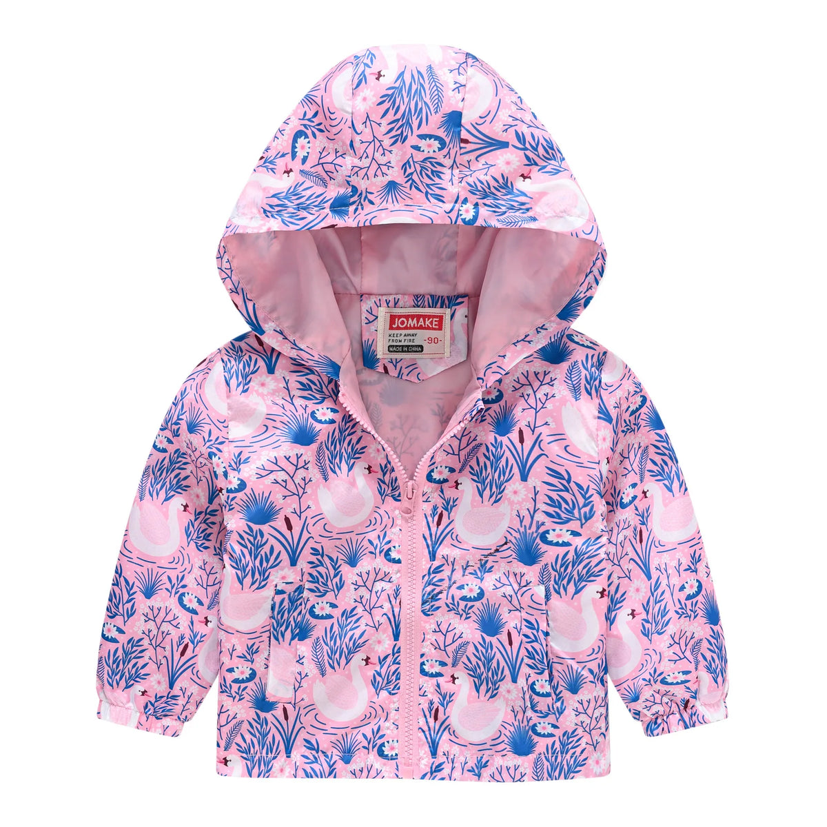 Chaqueta impermeable con capucha para niños y niñas, cortavientos con cremallera y estampado de dinosaurio de dibujos animados, a la moda, novedad