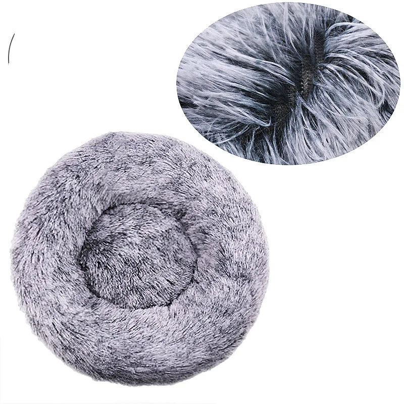 Cama redonda para mascotas de 40-90cm y 6 tamaños, cama para perros grandes, cama para gatos súper suave, casa para perros de peluche para perros medianos, casa para dormir cálido en invierno