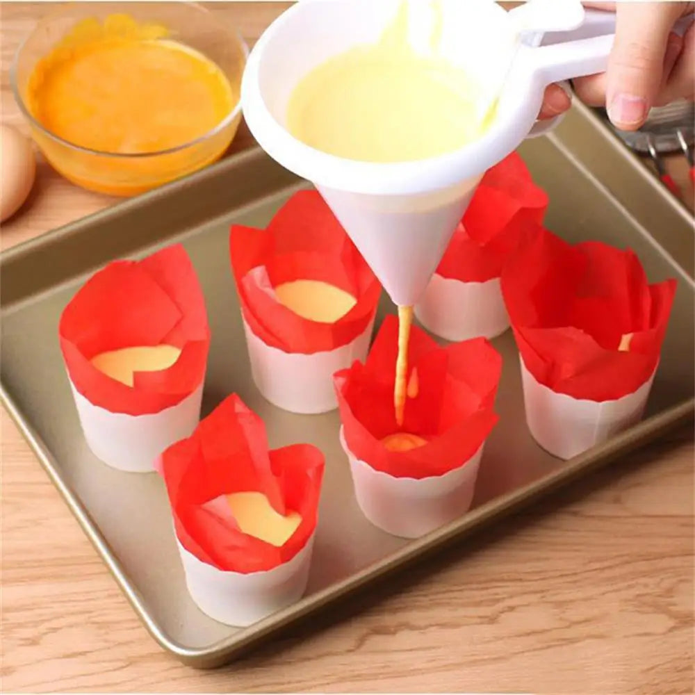 Herramientas de embudo de mano ajustable para hornear, dispensador de crema de masa de Chocolate líquido, molde de pastelería, galleta, Cupcake, tortitas, herramientas para hornear