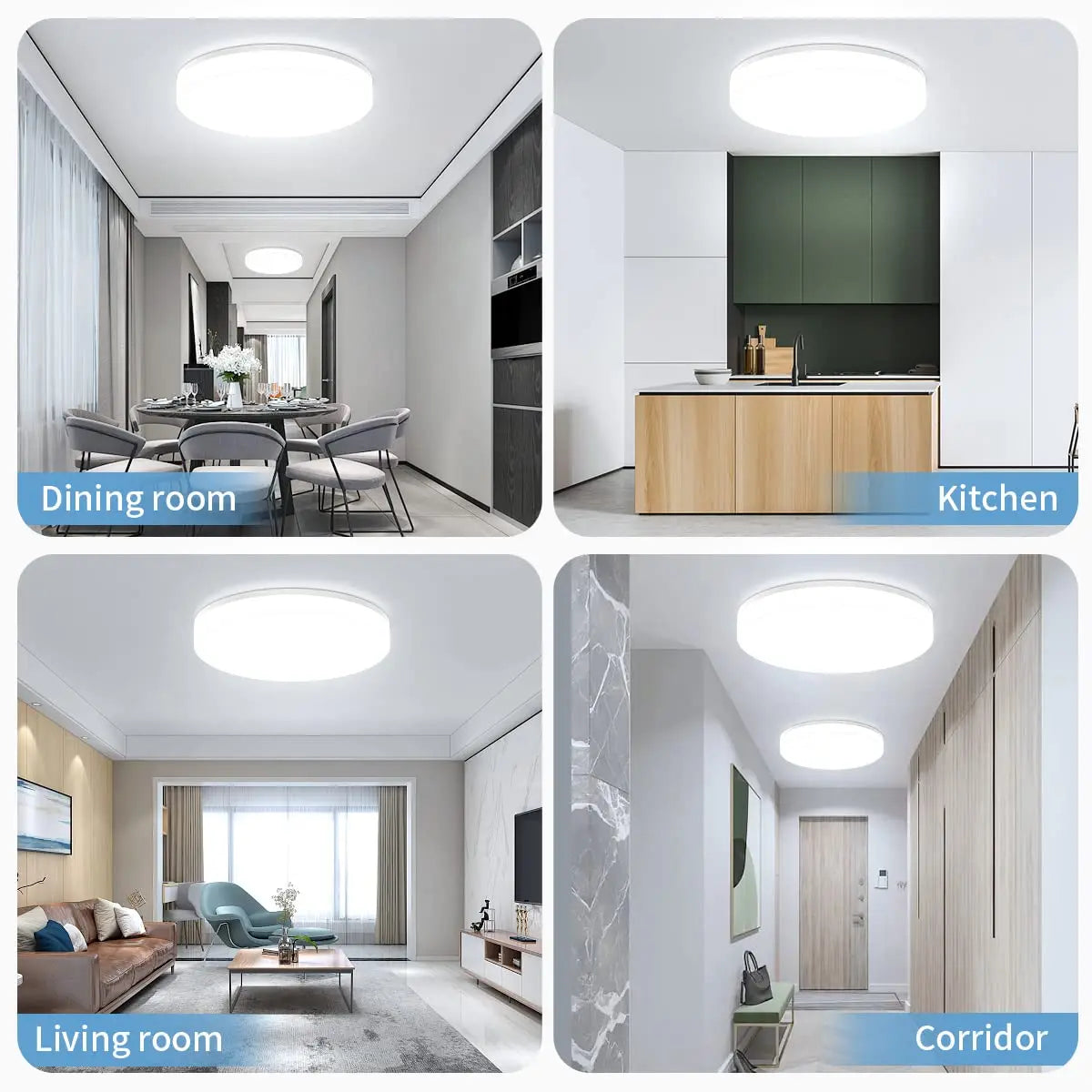 IRALAN-Luz LED de techo ultrafina de estilo moderno para el hogar, luz de estudio para dormitorio, sala de estar, AC 90-260V, iluminación para comedor