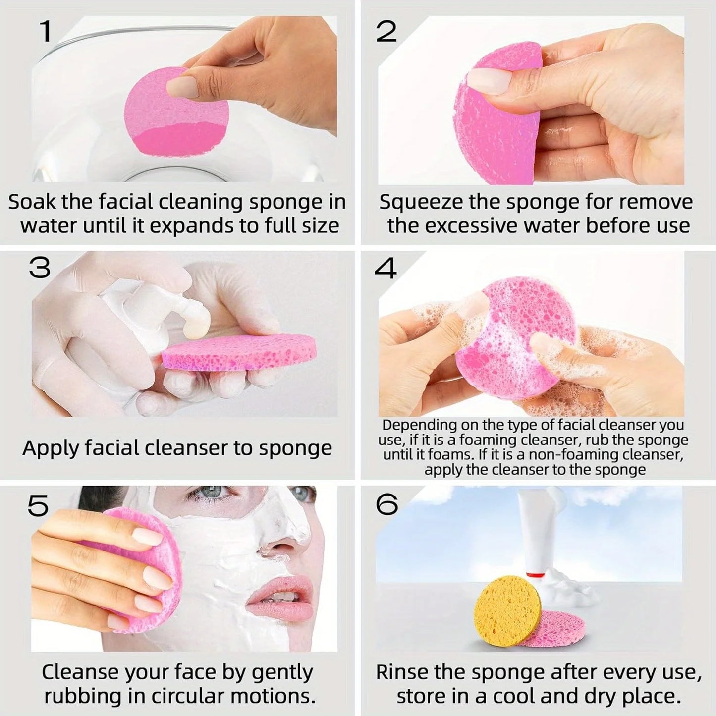 Esponjas Faciales Comprimidas (10/30 Piezas), Esponja de Limpieza Facial para SPA, Discos Exfoliantes para Remover Maquillaje, Herramienta de Masaje Facial para Cosmetólogos