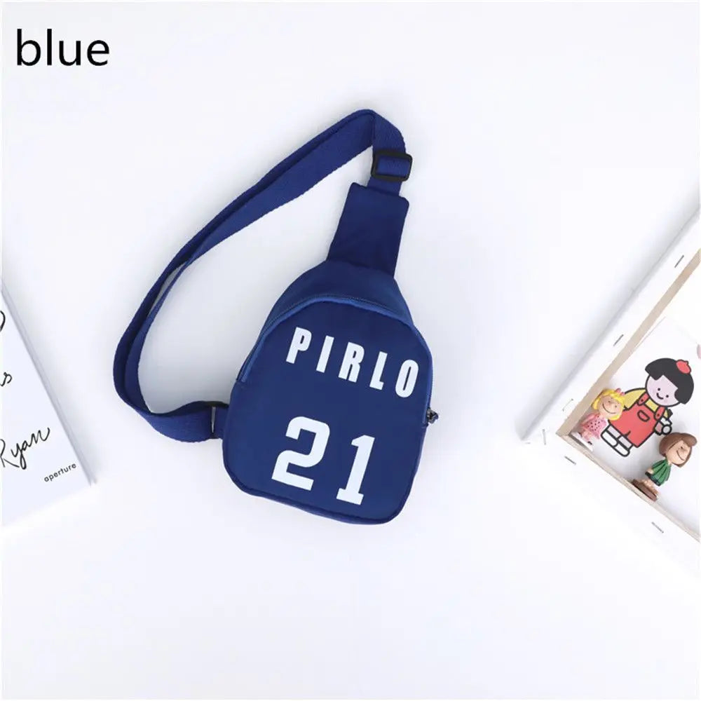 Bolso de hombro de moda para niños y niñas, bolso de pecho, bolso de mensajero, bolso de ocio deportivo, estampado de número de moda