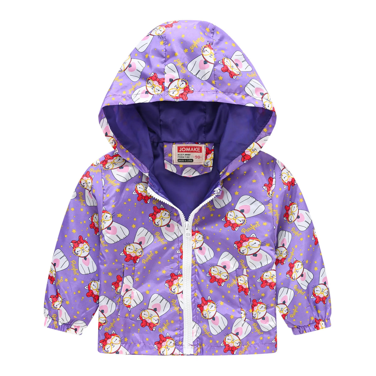 Chaqueta impermeable con capucha para niños y niñas, cortavientos con cremallera y estampado de dinosaurio de dibujos animados, a la moda, novedad