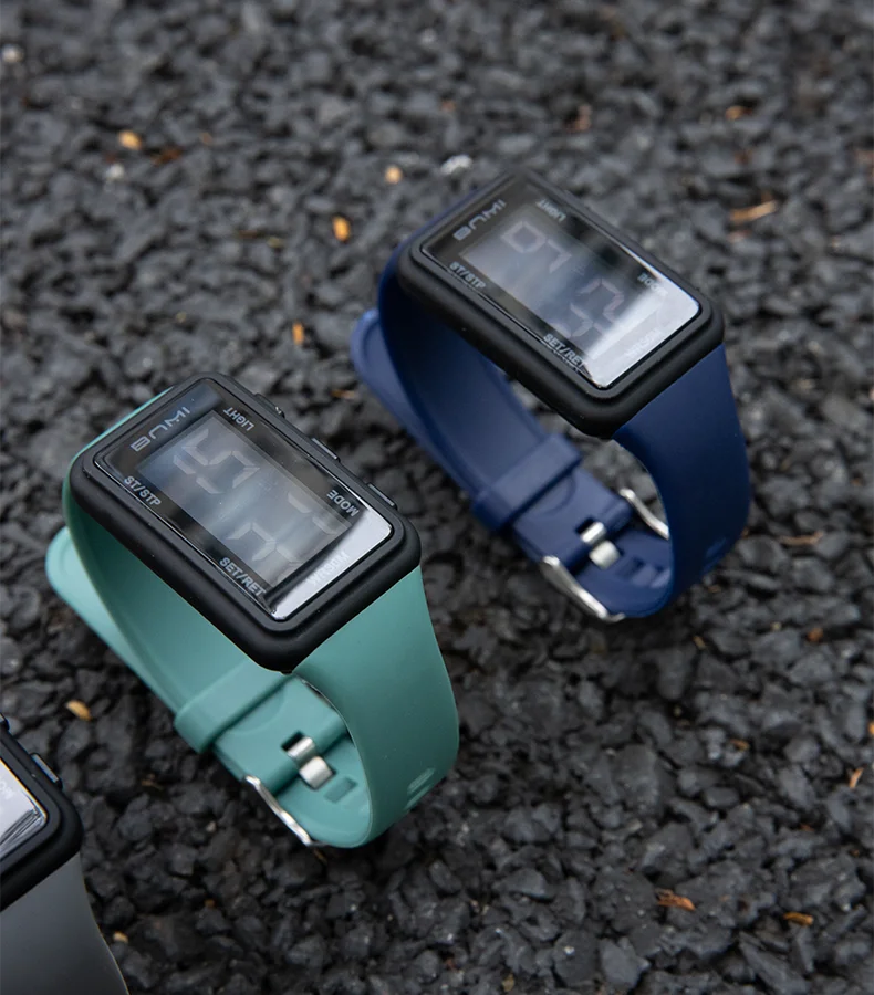 2025 Reloj electrónico deportivo rectangular para hombre, resistente al agua, alarma de luz nocturna, reloj Digital ligero y portátil para hombre