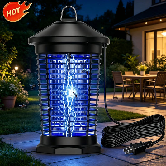 Lámpara Antimosquitos Electrónica para Interiores y Exteriores de 4000V, Trampa para Moscas Impermeable, Eliminador de Insectos