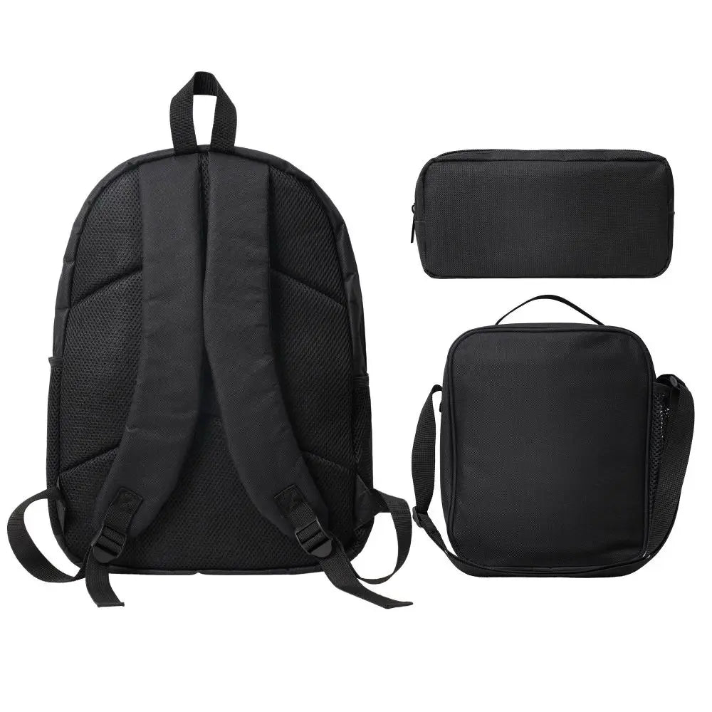 Mochila azul de dibujos animados de Pocoyo para niños, mochila escolar, bolsos de hombro para ordenador, bolsa de almuerzo aislada de 3 piezas, estuche para lápices