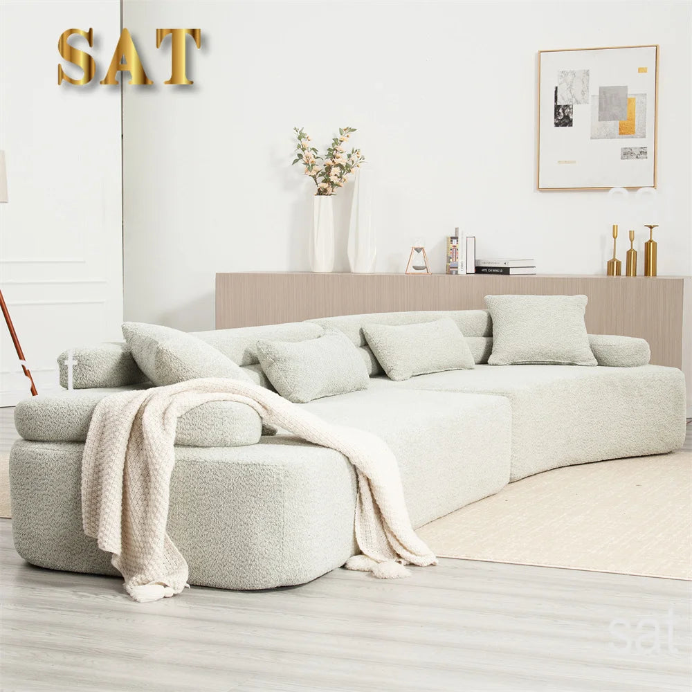 Sofá Modular de Tela con Compresión al Vacío, Sofá sin Estructura en Caja