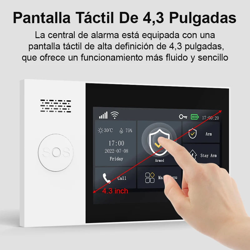 PGST kit alarma antirrobo inteligente WiFi 2G GSM Works with Tuya Smart Life sistema seguridad inalámbrico hogar negocio control app sensores puerta ventana instalación fácil sin cuotas mensuales