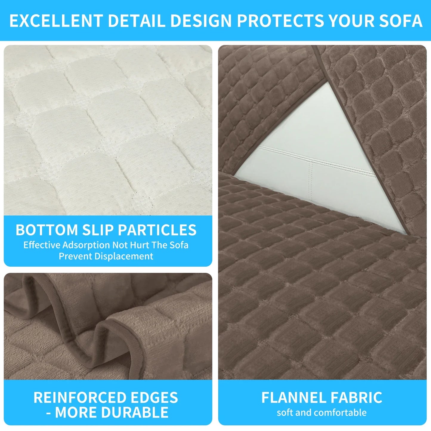 Fundas de sofá suaves y cálidas, fundas de cojines lavables, antideslizantes, fácil instalación para fundas de sofá seccionales en forma de L, protección de muebles