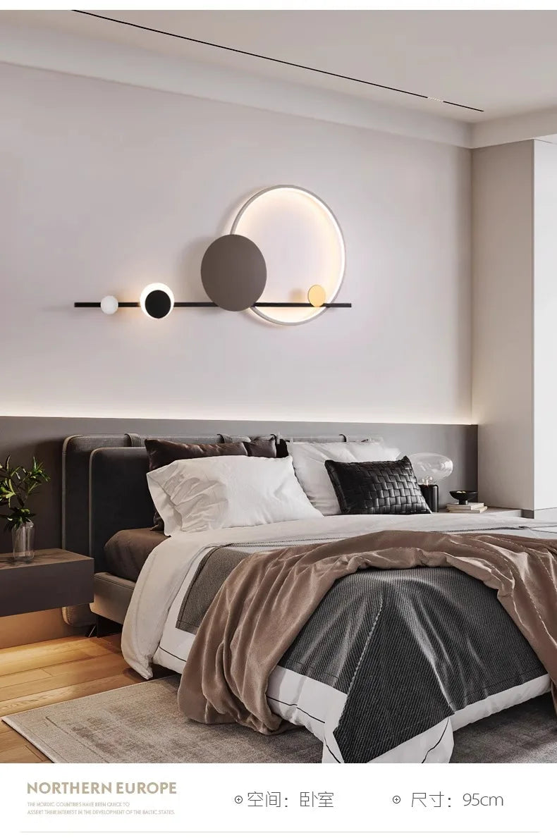 Lámpara LED de pared moderna, ambiente para candelabro de sala de estar, comedor, dormitorio, Hotel, salón, escaleras, pasillo, accesorio de iluminación para decoración del hogar