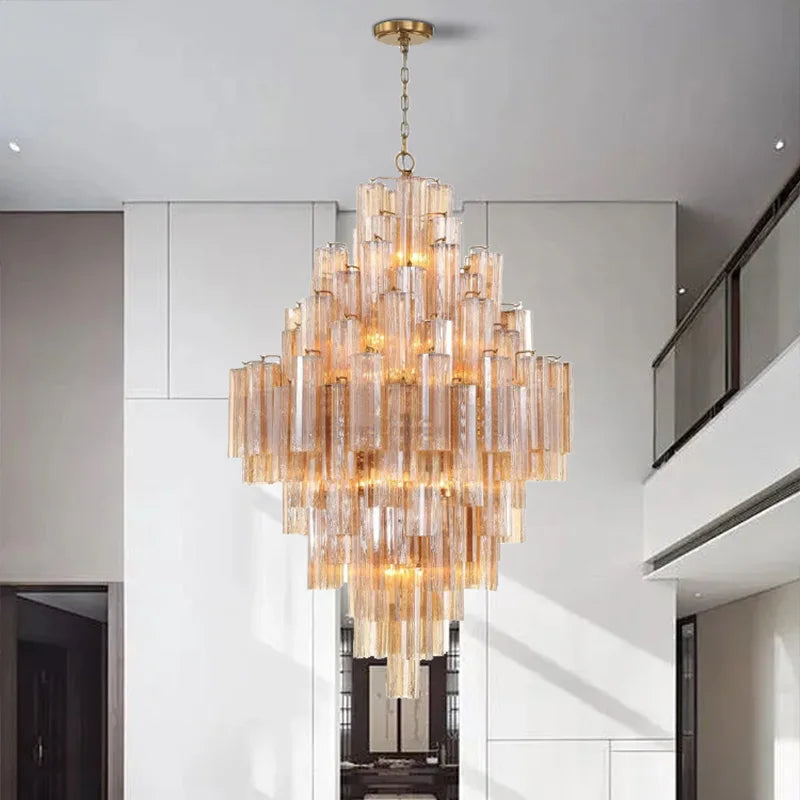 Lámparas de lujo, candelabro de cristal antracita, brillo dorado, regulable, lámpara de techo, iluminación para sala de estar, iluminación interior para el hogar